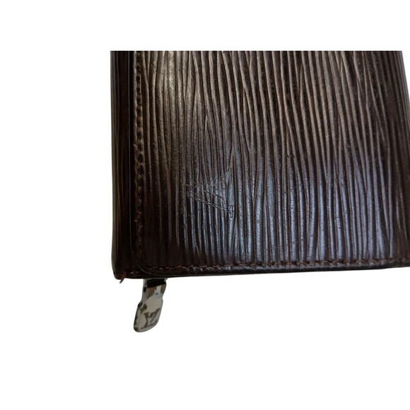Louis Vuitton Epi Tressor Wallet Brown Leather Authentic Approx 6 x 4 Inches - Picture 4 of 15